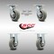 Service Caster 6 Inch SS Thermoplastic Caster Set with Roller Bearing 2 Swivel Lock 2 Rigid SCC SCC-SS30S620-TPRRD-BSL-2-R-2 - alternate 3